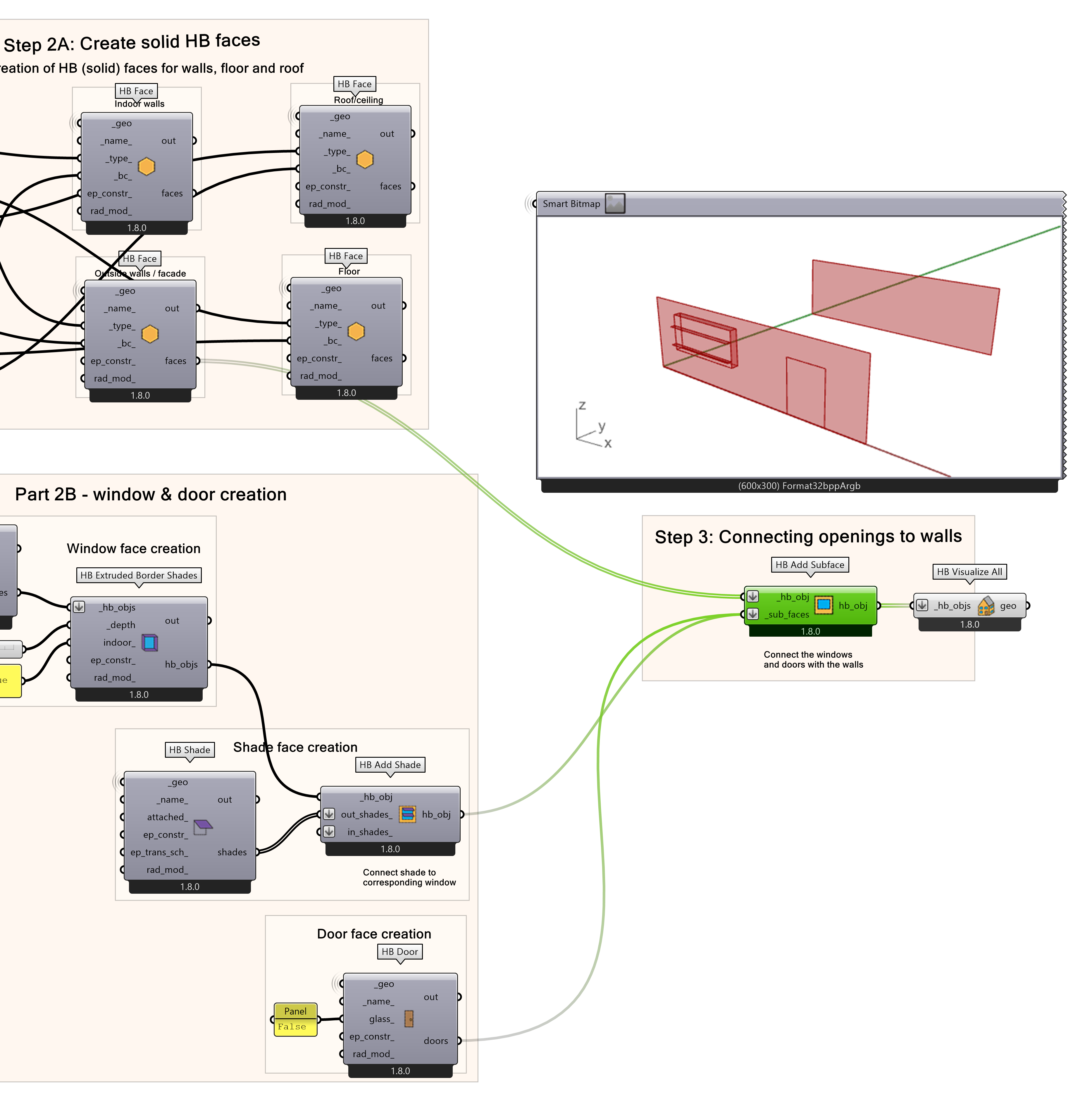 Adding the Doors and Apertures to their respective Wall faces