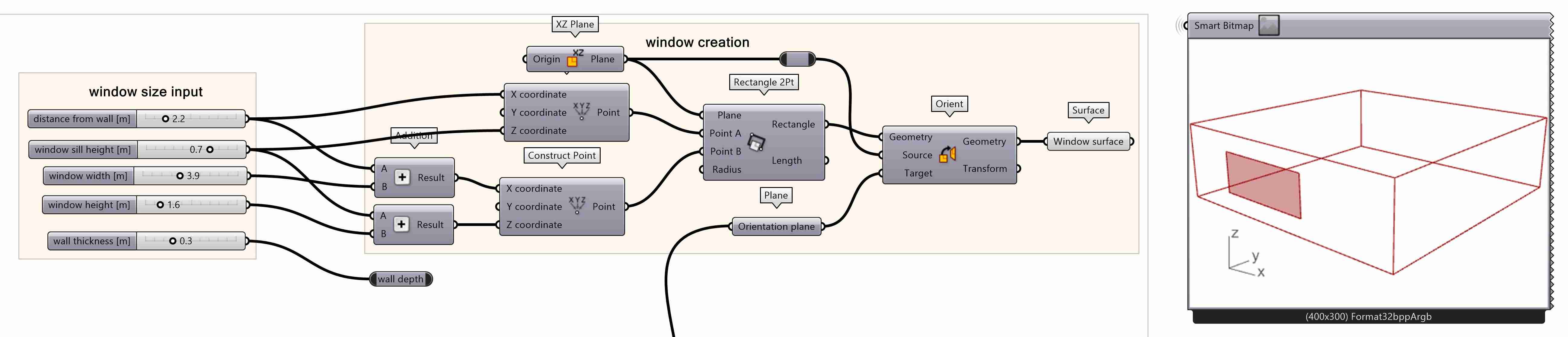 Window geometry creation